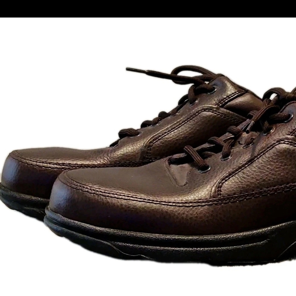 Rockport Men 10.5 Brown Leather ProWalker Shoe K59671 Oxford Gorp Work Y2k[3D